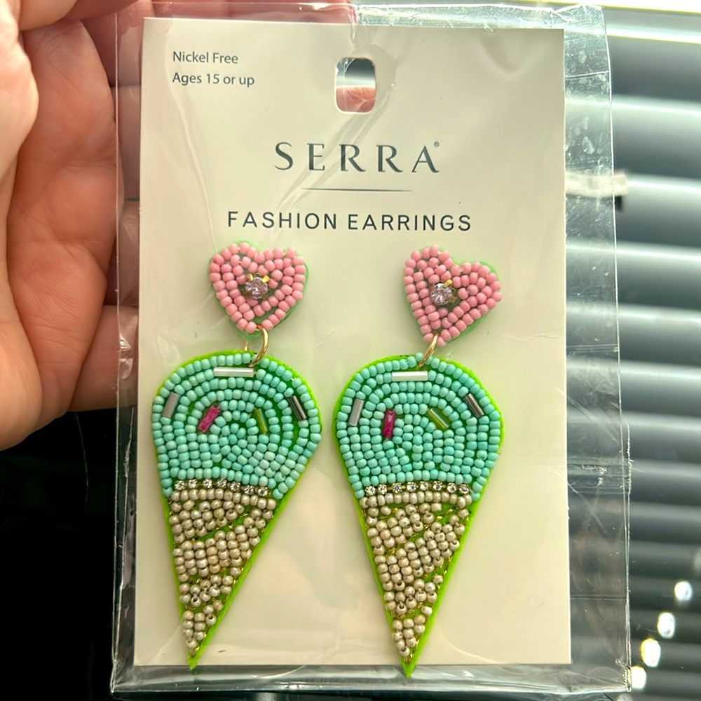 Ice Cream Beaded Earrings